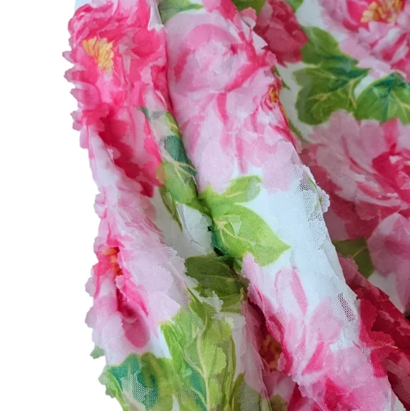 NWT Pippa & Julie Pink and Green Floral Girls Dress 6 Years - Picture 4 of 6